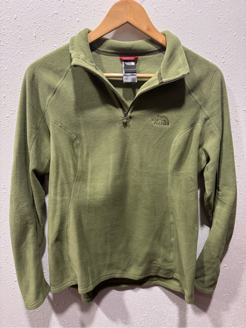 The North Face Olive Green Women's Quarter-Zip Fleece Pullover